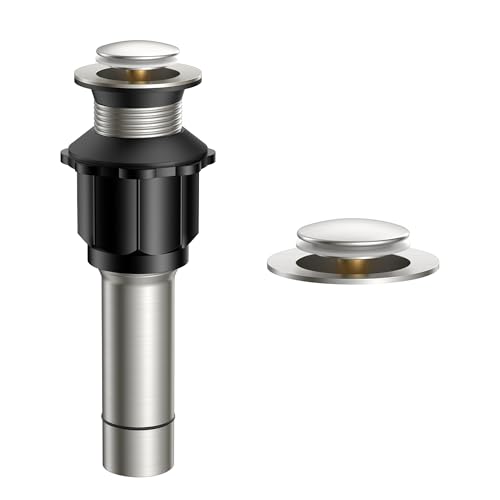 FORIOUS Bathroom Sink Drain Without Overflow, Pop-up Drain Assembly with Detachable Basket Stopper...