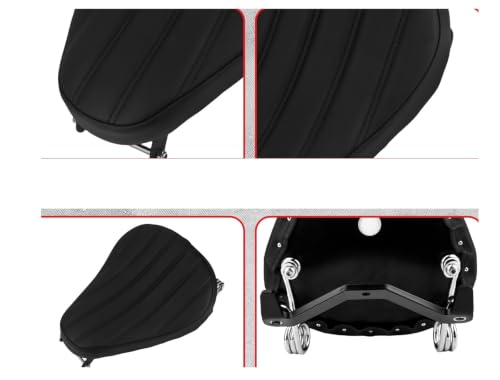 Selle solo Sportster XL 1200 contre le mal de dos en coussin de cuir - 5