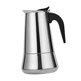 Luxshiny シーステンレス製 エスプレッソコーヒーメーカー 大容量ポット 家用 オフィス レストラン対応 ご家での使用になデザイン