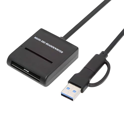 Caja externa USB 3.0 para SSD mSATA con conector USB-C y USB-A miniatura 1