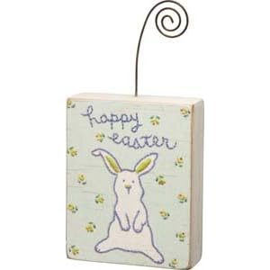 Primitives happy easter photo block  urban country home decor