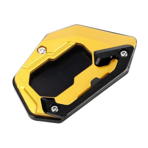 Extension de béquille moto F750GS contre l'enfoncement sur sol meuble
