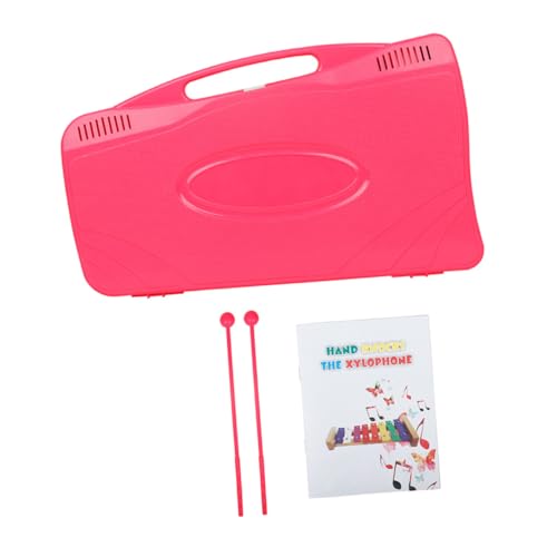 SEWACC 1 セット 初級グロッケンシュピール マレット付き初心者木琴 用グロッケンシュピール 初心者向けの木琴 楽器グロッケンシュピール 用25音木琴 アルミクラヴィコード ピンク