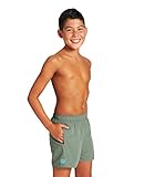 100% Polyester ARENA Jungen Fundamentals Arena Logo Jr Boxer Swim Trunks, Army-martinica-white, 140 EU