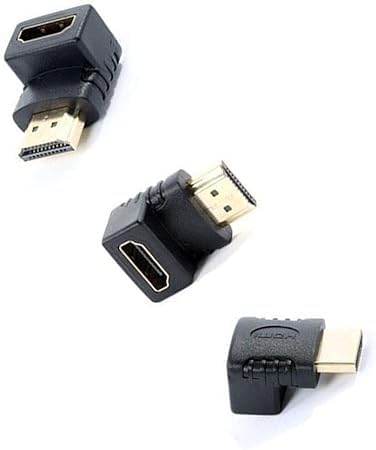 Kit Com 2 Adaptador Hdmi 90 Graus Em L Macho X Fêmea Para Tv Parede Adaptador Hdmi Macho X Fêmea