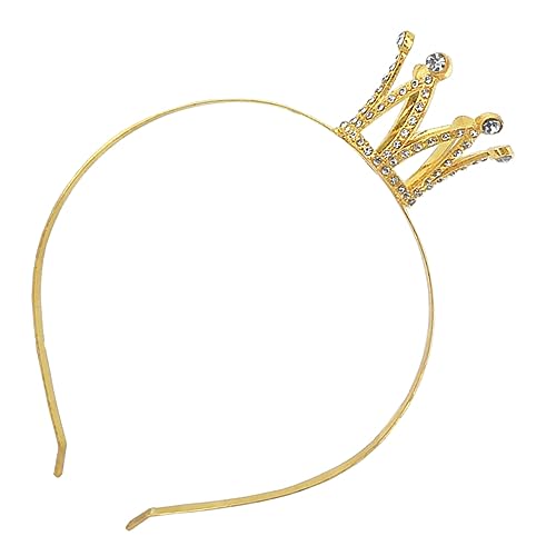 DEARMAMY Corona d Oro per Capelli Cerchietto Elegante per Bambine Accessori per Feste di Compleanno Occasioni Speciali Copricapo Delicato e Confortevole