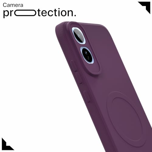 Image of Pikkme Back Cover for Vivo T5 Pro 5G Soft Matte Silicone Mag-Safe Design (Mag-Safe Not Support) Camera Protection | Slim Fit Bumper Cover (Purple)