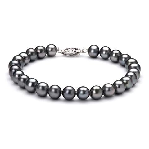 PearlsOnly Black 6-7mm AA Freshwater Pearl Bracelet-7.5-inch Cover