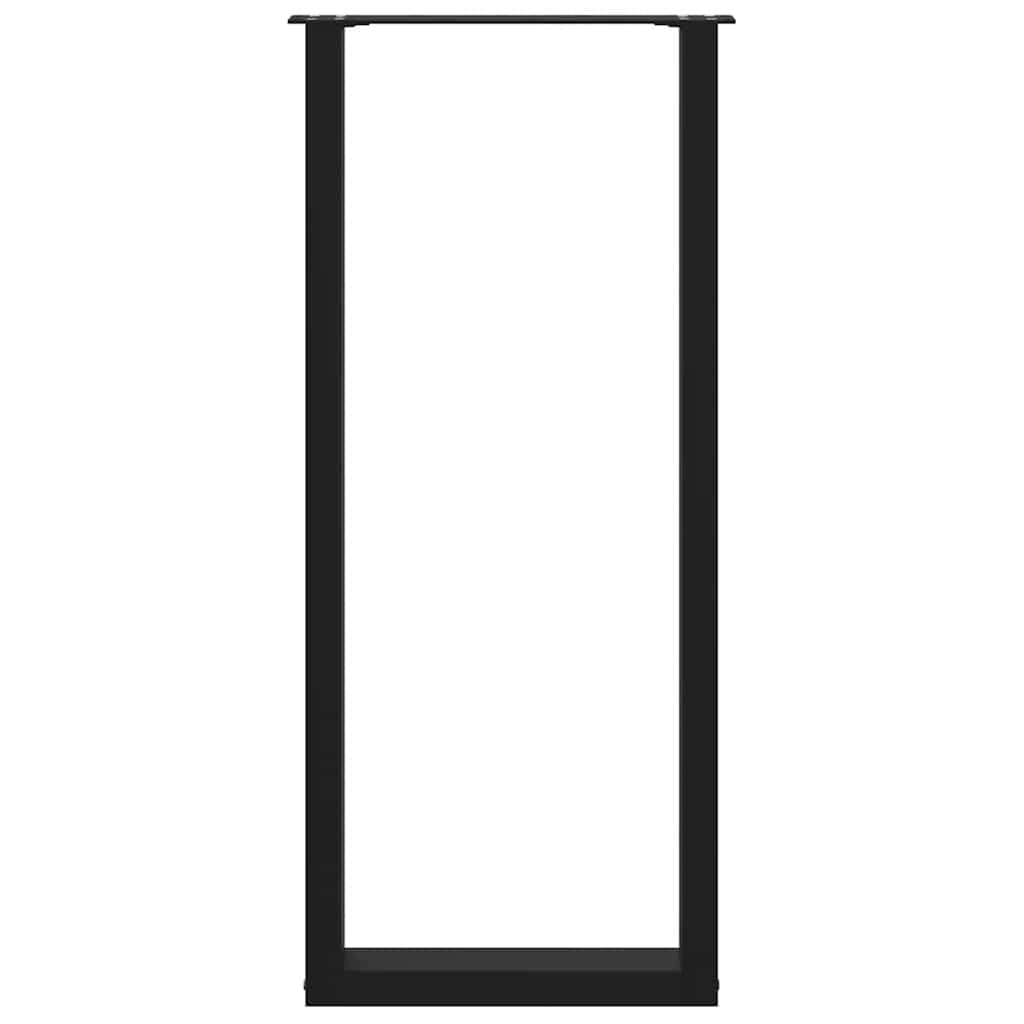 Nogi do stołu barowego w kształcie litery U, 2 sztuki, czarne, 50 x 110-111