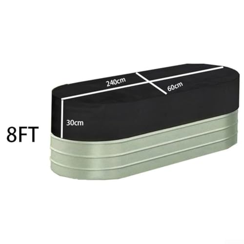 GLOBALHUT Cold Plunge Tub Cover, Oval Stock Tank Cover 4/6/8 Ft Cold Plunge Tub Pool Cover Waterproof Oxford Cloth For Farm Horse Trough(240 * 60 * 30cm)