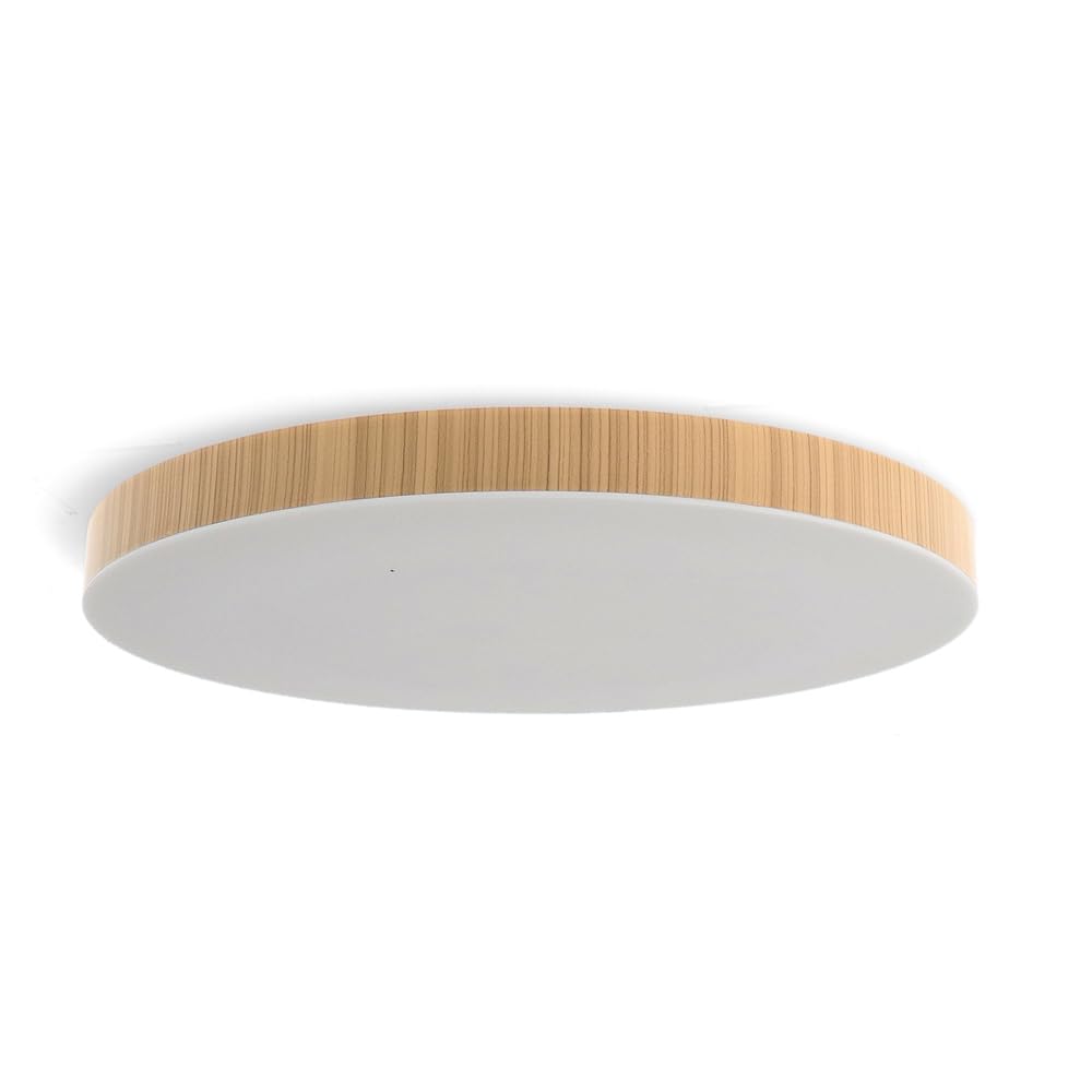 M Ledme - Plafoniera Led Legno Neox 36W, ø40 cm, CCT Dimmerabile da Luce Fredda a Luce Calda, ideale per Cucina, Balcone e Camera da Letto.