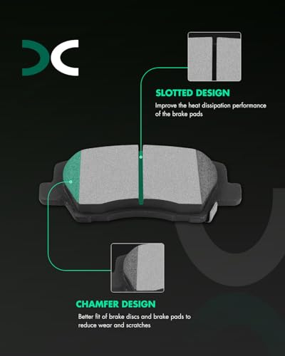 Image of SCITOO D1659-8886 Disc Brake Pads Sets Ceramic Rear Brake Pads w /Hardware | For Cadillac For ATS 2013-2019,For CTS 2014-2019