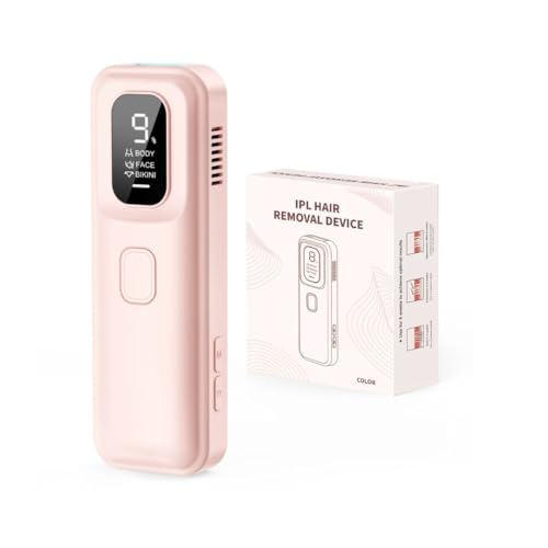 IPL Depiladora Laser para Mujer, Luz Pulsada Profesional para Todo el Cuerpo Rosa, Luz Roja 600-1200nm, Depilación Permanente en Casa para Mujer y Hombre, con Gafas y Afeitadora