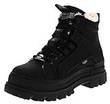 Kontrastfutter BUFFALO Damen Schnürstiefelette ASPHA schwarz 41