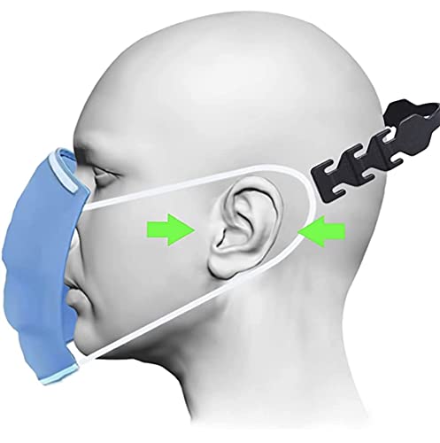 mask extender strap - 5pcs ear savers - universal size holder with 3 adjustment slots - enhanced flexibility - compatible with cloth and disposable masks - for kids and adults