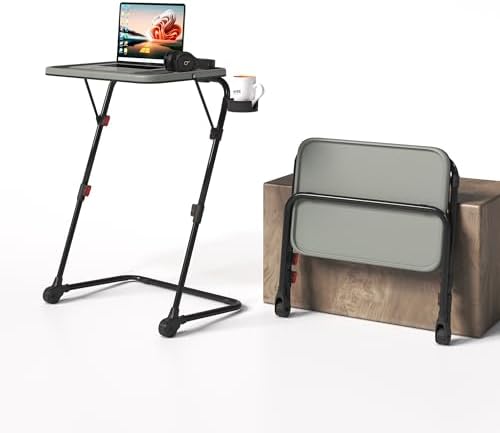MEUBLE COSY Escritorio Plegable Mesa Auxiliar con Altura Ajustabl...
