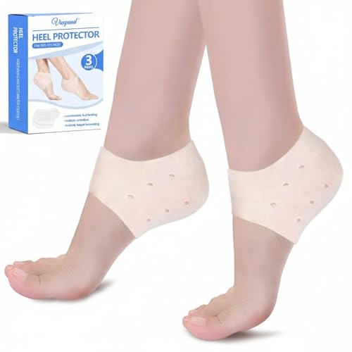 3 Paar Silikon Fersenpolster, Gel Fersenpolster, Gel Fersenschutz Silikon Pads, für Fersenschmerzen, Lindert Fersenschmerzen in der Ferse für Frauen und Männern