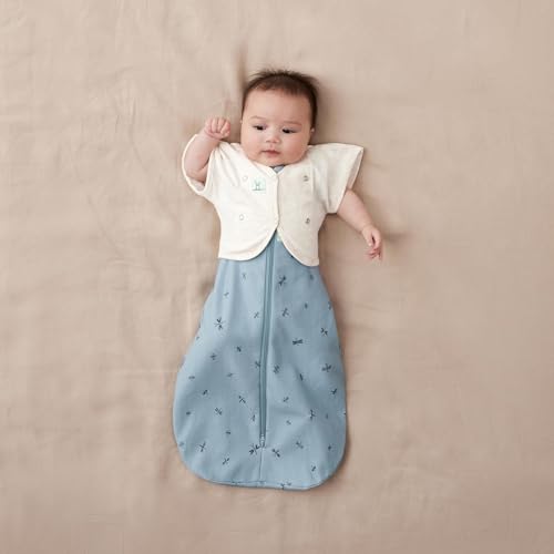 Image of ergoPouch Butterfly Cardi 0.2 TOG - Revolutionary Swaddle Transition Aid w /Arm Pockets, Ideal for Hands-Up Sleeping, Worn Over Swaddle or Sleep Sack, Stretchy & Breathable (2-6 Months, Oatmeal Marle)