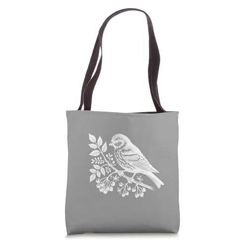 Finches Minimal House Finch Bird Lovers Tote Bag