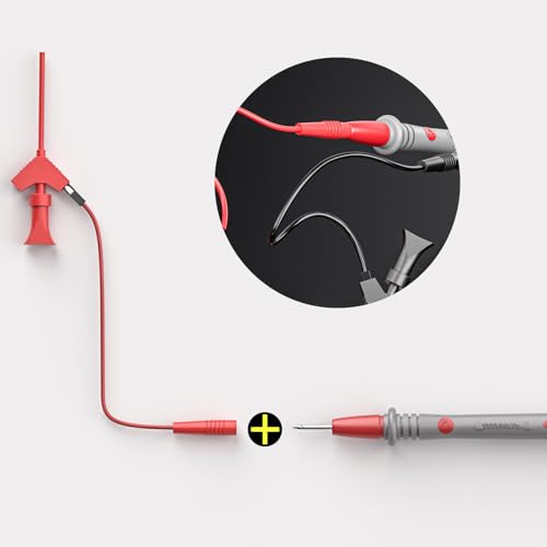 Goupchn Silicone Multimeter Test Leads Kit 33PCS with Replaceable Wire Piercing Probes Set, Alligator Clips, Test Hook Clips, Testing Tweezer for Digital Electrical Multimeter Testing
