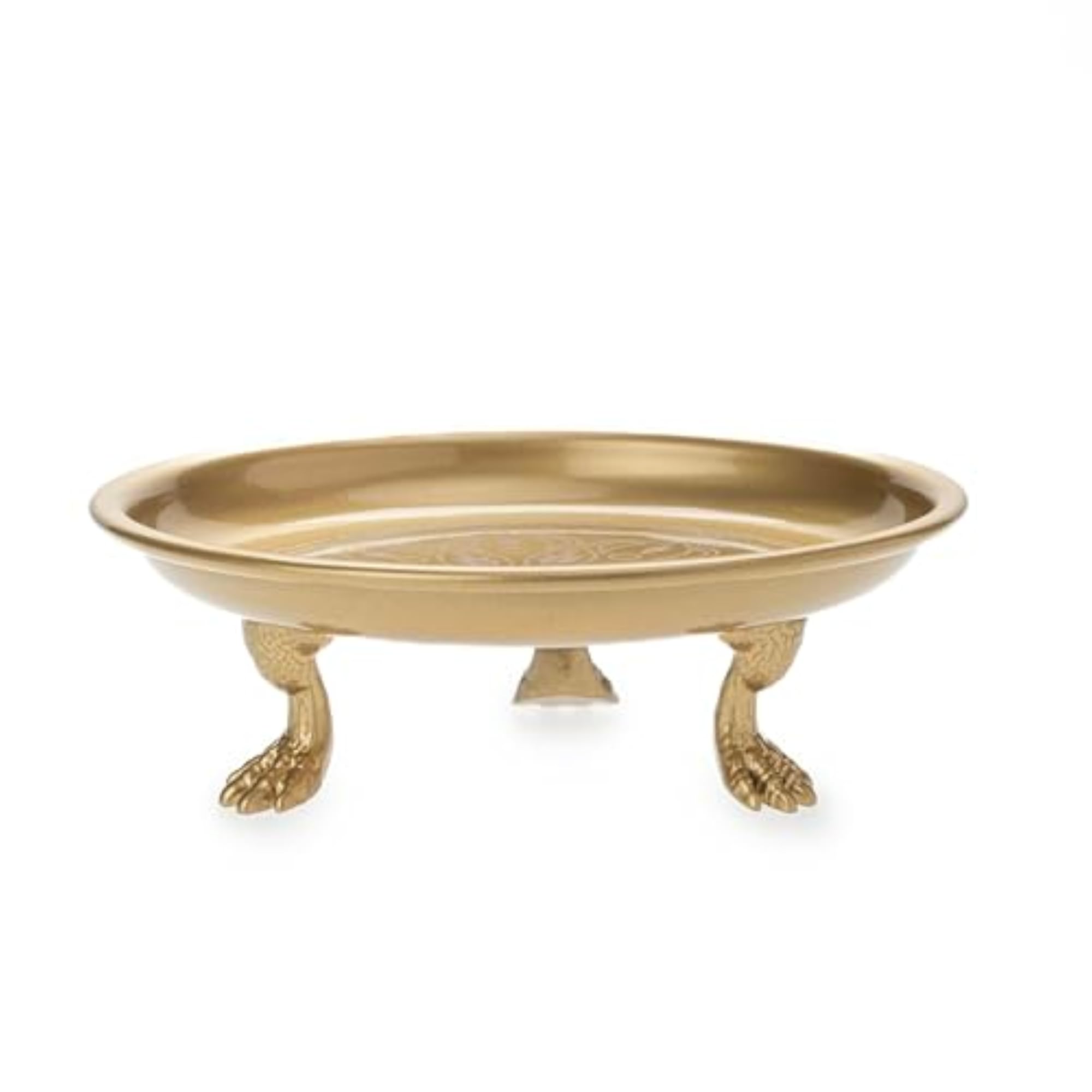 Solid Brass Pedestal Tray with Eagle Claw Feet