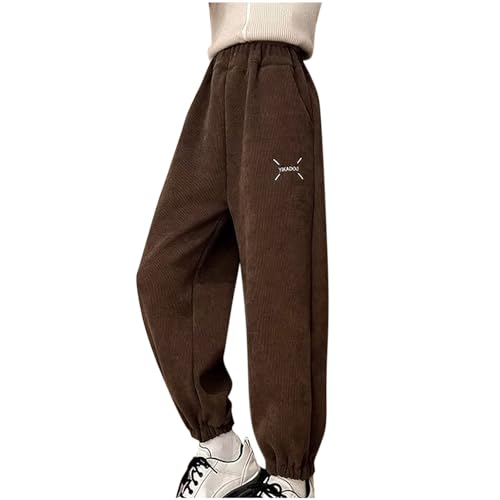 Girls Straight Leg Casual Pants Fsahion Solid Wide Leg Pants Elastic High Waisted Baggy Sweatpants with Pockets