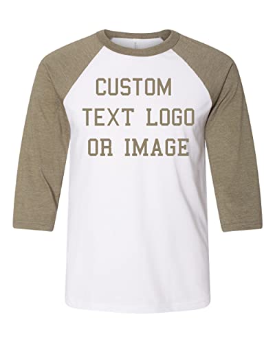 INK STITCH Custom Unisex Deisgn Your Own 3/4 Sleeve Baseball Tshirts Tees