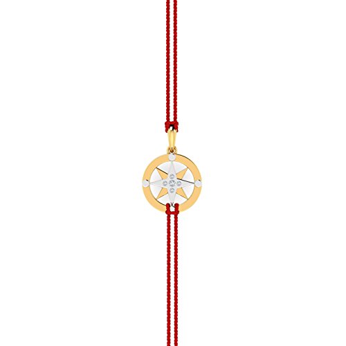 KuberBox 18K Diamond Compass Rakhi cum Pendant for Brother - Image 3