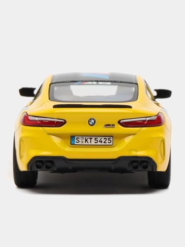 Image of Premium M8 GTE 1:38 Scale Diecast Model Car Toy - Authentic Motorsport Design, with Iconic Racing Graphics, Pull-Back Action - Perfect Collectible or Gift for Kids & Enthusiasts Yellow