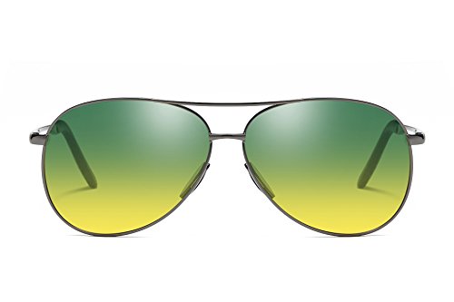 FEISEDY Night Driving Glasses Night Vision Aviator Anti Glare Eyewear for Men Women B22943