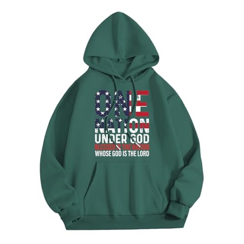 Graphic Hoodies for Men | Oversized Flag Patriotic Long Sleeve Casual Hoodies,Drop Shoulder Fashion Fall Clothes4