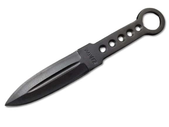 Jayger Handmade Carbon Steel Kunai Throwing Knife | Precision Full Tang Blade | Heat-Treated for Durability | Balanced for Accurate Throwing | 22cm Overall Length | 130g Lightweight Design