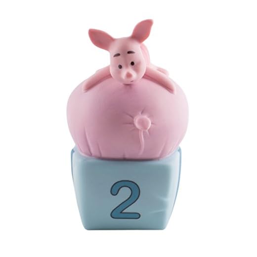 Disney Pooh & Friends Piglet "TWO is for growing fast and faster" 2 Year Old Collectible Porcelain Figurine