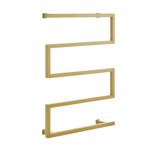 Swiss Madison Voltaire 5-Bar Electric Towel Warmer Heated Towel Racks for Bathroom in Brushed Gold