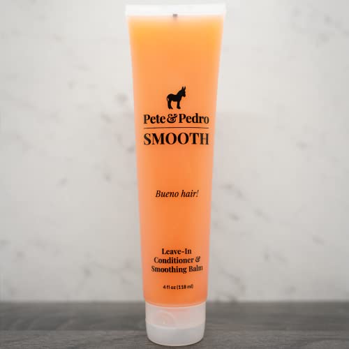 Pete & Pedro Smooth Leave-In Hair Conditioner | Strengthens & Hydrates Dry Hair, Adds Softness & Shine, Biotin Adds Volume, Reduces Frizz, Enhances Curls, Light Hold, Citrus Scent | As Seen On Shark Tank, 4 Oz. #TOP5