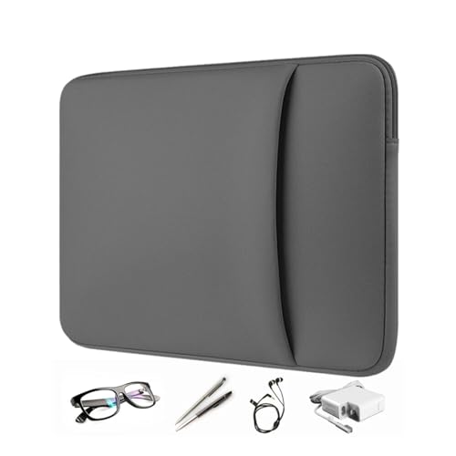 Funda para ordenador portátil, funda para ordenador portátil, bolsa de viaje para ordenador portátil, con gran capacidad, soporte para portátil con diseño de cremallera de acero inoxidable, para