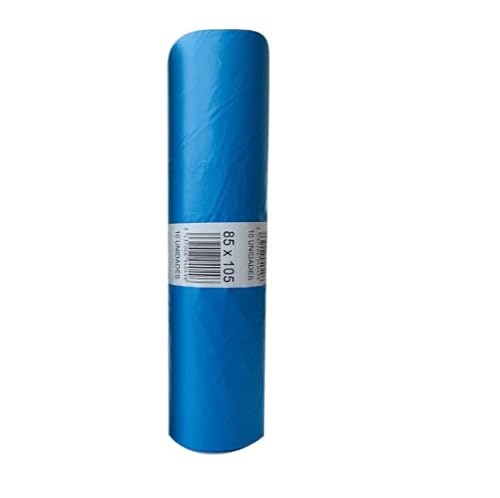 Bolsa basura azul 120 Lt. 85x105 fuerte y antigoteo. Rollo 10 ud