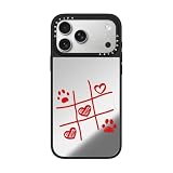 CASETiFY ミラー iPhone 17 Pro Max ケース [鏡面(スマホカバー) / MagSafe対応/指紋防止] - Tic Tac Paw - シルバー (ブラックバンパー)