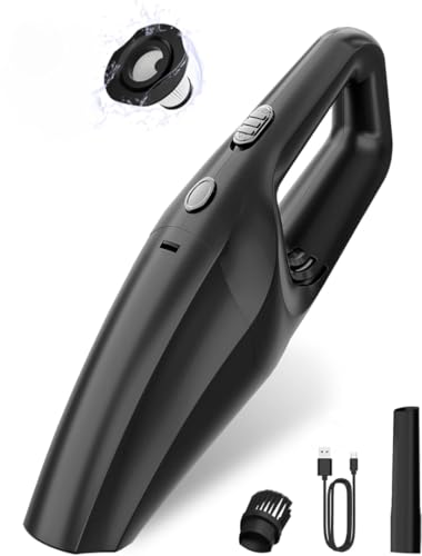 Handheld Vacuum Cordless Car Vacuums Powerful with Rechargeable Battery Portable Hand Held Vacuum Cordless with Washable HEPA Filter Mini Vacuums Kit for Men and Women