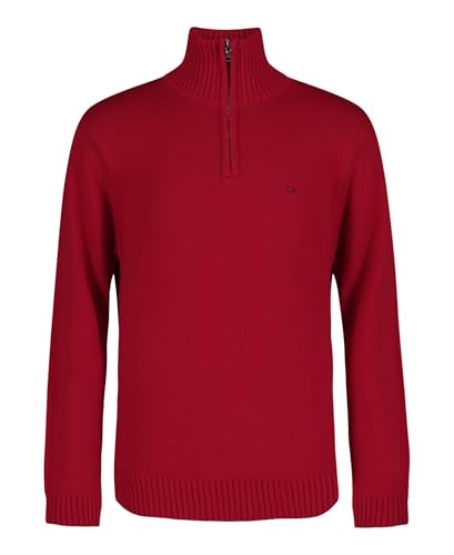 Image of Calvin Klein Boys' Half Zip Pullover Sweater, Ribbed Neckline & Logo Detailing