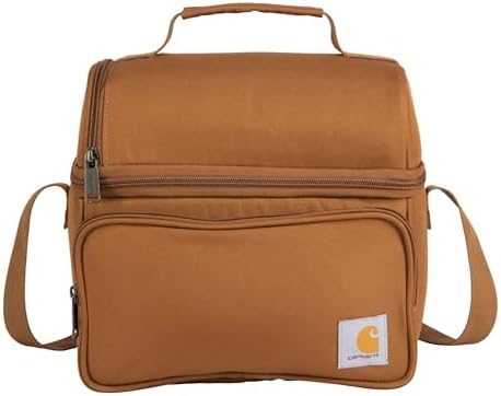 Image of Carhartt Camping Cooler, Worksite Lunchbox, Soft Shell Lunch Bag for Construction Sites, Work and Everyday Use, Brown (Pack of 8)