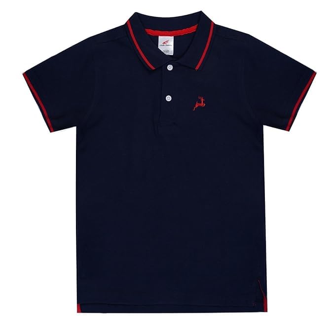 Image of Cloth Theory Boys Cotton Polo T-Shirt for Kids Regular Fit Half Sleeve Casual Summer Polo Neck T-Shirt