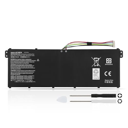 K KYUER 48Wh AC16B7K AC16B8K Laptop Batterie pour Ac-er Chromebook 15 CB515-1H CB515-1HT Series CB515-1HT-P39B CB515-1HT-P58C CB515-1HT-P80X CB515-1HT-C1W7 CB515-1HT-P0DT CB515-1HT-P099 CB515-1HT-C2AE