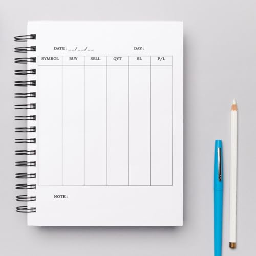 Image of Trading Journal notebook 2026 - A5 120 Page Spiral Bound Trading Planner and Journal - Premium Trading Journal Spiral for day Traders - Forex, Stocks, Options Notebook