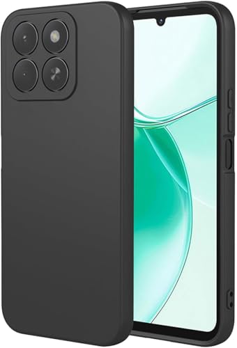 Movilear Funda Carcasa de Silicona Líquida para ZTE Blade A35 4G / ZTE Blade A55 4G, Interior de Microfibra Antigolpes Protección Gel Ultra Suave de Goma a Prueba de Choques y Arañazos FSUA (Negro)