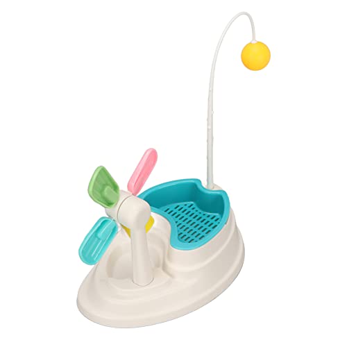Juguete Multifuncional para Molino de Viento con Lavabo de Hierba para Gatos para Juegos Interactivos para Gatos, Alivio de la Ansiedad y Prevención de Bolas de Pelo, Adecuado para Todos los