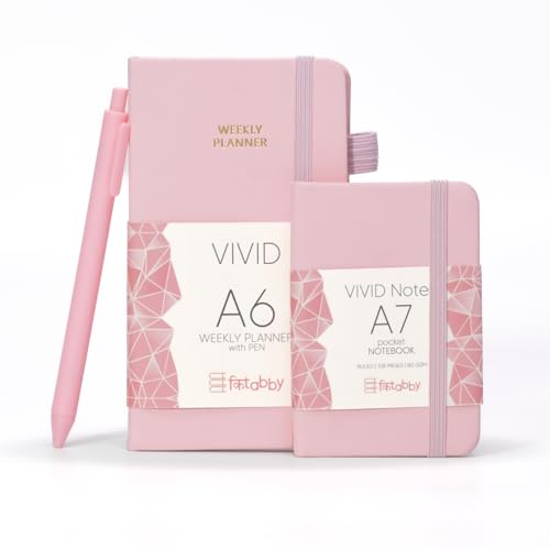 Image of Kitabby VIVID A6 Weekly Planner & A7 Notebook Combo - Baby Pink