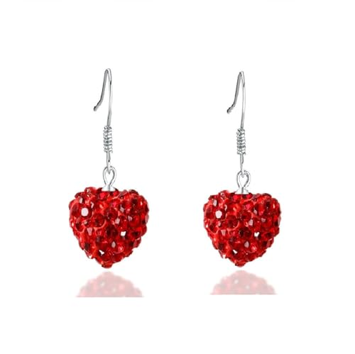 Bellitia Jewelry Pendientes de Plata de Ley 925 con Corazón de...