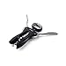 Houdini Wing Corkscrew Wine Bottle Opener, Stainless Steel Non-Stick Spiral, Dishwasher Safe, Clamps Securely onto Bottle, Will Not Crumble Corks