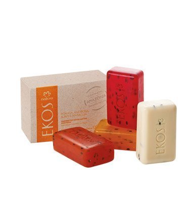 Linha Ekos Natura - Sabonete em Barra Puro Vegetal Esfoliante Sortido: Pitanga, Andiroba, Buriti e Maracuja (4 x 100 Gr)